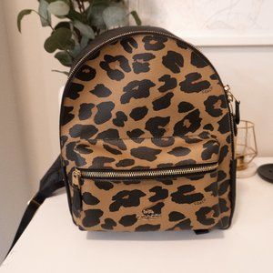 COACH Leopard Print Backpack